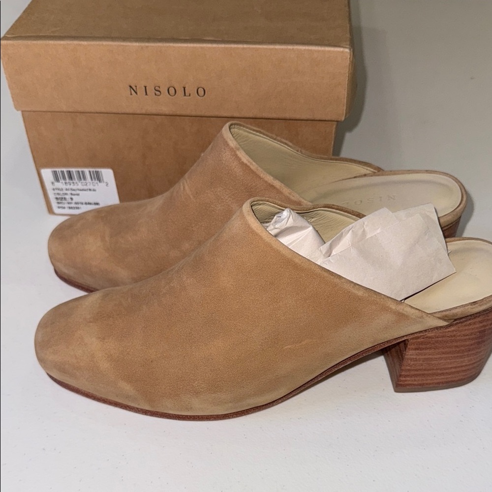 Nisolo Women's Tan Leather Mules
